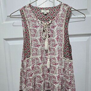 Umgee USA Top/Blouse Womens Small BoHo Hippie Paisley Flowy Artsy Fairy